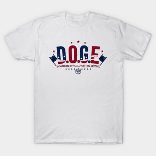 DOGE Democrats Officially Getting Exposed D.O.G.E Political Humor T-Shirt